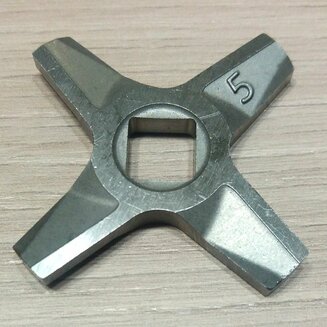 Нож 632544-C (№5, двухсторонний, отверстие квадрат 9.5 мм, D=47.5 мм, H=5 мм) для мясорубок Zelmer