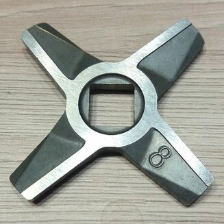 Нож 755472-C (№8, двухсторонний, отверстие квадрат 10.3 мм, D=55.5 мм, H=5.3 мм) для мясорубок Zelmer