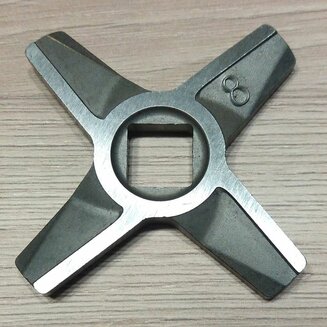Нож 755472-C (№8, двухсторонний, отверстие квадрат 10.3 мм, D=55.5 мм, H=5.3 мм) для мясорубок Zelmer