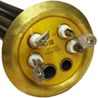 ТЭН 3402205 (RF, 2000 Вт=1300+700, L=320 мм, D=64 мм, двойной, Premium, клеммы "под винт") для водонагревателей