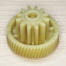 Шестерня z41.041-VT (D=45/28 мм, H=29.5/12.5 мм, d=8 мм, 12 прямых и 54 косых зубьев) для мясорубок Vitek, Elenberg, Polaris