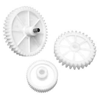 Блок шестерней Vitek H3 (D=82, H=82/14, 46 прямых зубьев, D=46/33, H=36/12, d=8, 54/15 прямых зубьев, D=66/29, H=37/14, d=8, 31 косой и 15 прямых зубьев) для мясорубок Vitek