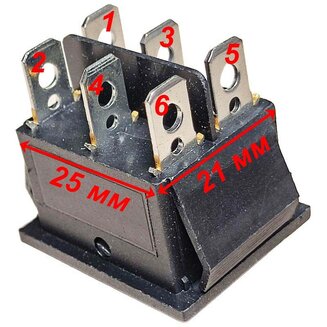Выключатель KN038 (3 позиции, 6 контактов)
