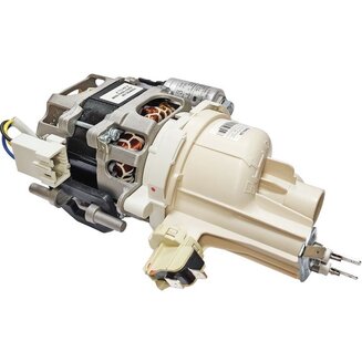 Циркуляционный насос YXW50-2E(L) c ТЭНом (диаметр отводов 24 и 25 мм) для посудомоечных машин Midea, Hansa, Gorenje