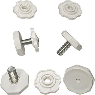 Набор ножек с гайками KG0056346 (M10, H=24 мм, 4 шт.) для стиральных машин Bosch, Siemens, Neff